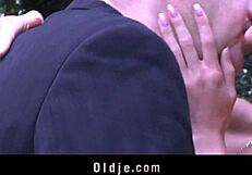 Blonde Gina Pays Old Cashier with Fuck