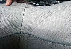 I whisper, 'look at my tits' in the public garden, then pee in my tight pants