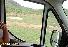 my african girlfriend licks bwc in risky outdoor fuck