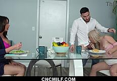 Raw Freeusing My Stepmom Nina Dolci and Stepsister Jazmin Luv in Wild 3some