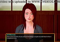 My New Family Plays Game with Big Tits