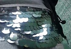 I whisper, 'look at my tits' in the public garden, then pee in my tight pants