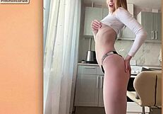 Sucking Girlfriend's Dildo and Fucking It