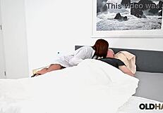 Exclamatory-Raw Nurse Kitty handles Oldhans with a wild pill session!
