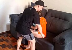 IT Technician Fucks Naughty Hotwife, Plugging Monster Cock in Pussy