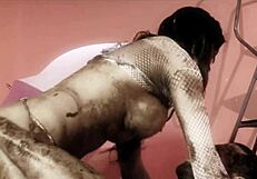 Jodi james feels so aroused as she sucks and fucks covered in chocolate.