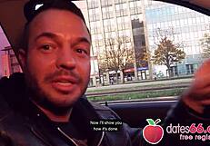 Redhead Kessie Shy Banged Behind Billboard In Berlin