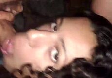 Latina housewife flashes and has sex with delivery boy in homemade trailer