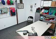 Blonde Milf With Huge Tits Caught Shoplifting Offers Mature Pussy