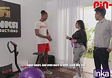 Venezuelan curvy latina humiliates boyfriend during Mandingo's penetration