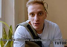 Instead Of Physics, Fellow Stretches Attractive Tutor Hard!