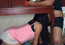 I Hid Under the Tabel and Suck His Dick Secrtly