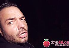 Redhead Kessie Shy Banged Behind Billboard In Berlin