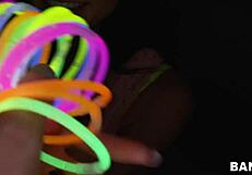 kendall karson giving a jerk off with oiled hands