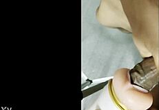 extreme jerking with fleshlight in intense session