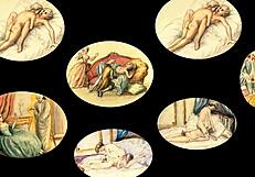 Vintage erotic art showcases hairy beaver in raw retro style.