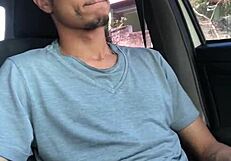 I am masturbating in the car in broad daylight.