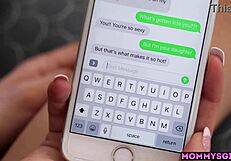 Rebel Lynn texts before intense lesbian sex with Mindi Mink