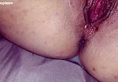 I finger my wet pussy while masturbating and get a creampie, ohh