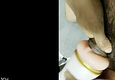 extreme jerking with fleshlight in intense session