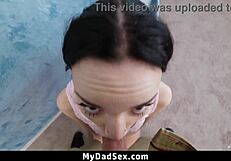 stepdaughter can't handle stepdad's tit play 😏