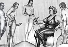 Vintage erotic art showcases hairy beaver in raw retro style.