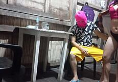 Latina stepmom hints at stepson, leading to surprising excitement.