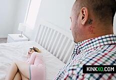 hot blonde stepdaughter maria kazi fucks stepdad in halloween costumes