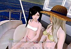 Intense harem game in the hotel.