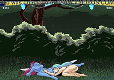 fairyfighting tiki and tiki lick pussies to orgasm in game