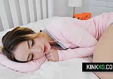 hot blonde stepdaughter maria kazi fucks stepdad in halloween costumes