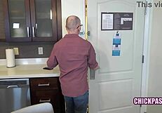 Logan receives rimjob from mature Anna Cummings