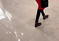 Paid a Cute Blonde for Extreme Doggystyle Sex in a Public Restroom Close-Up