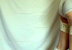 i insert a shiny anal plug into my sailor uniform while wearing sexy lingerie