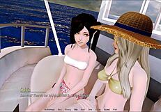 Intense harem game in the hotel.