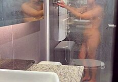 My hot stepsister says, Fuck my ass in the shower now.