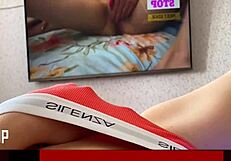 Latina babe tries not to cum in POV jerk-off challenge