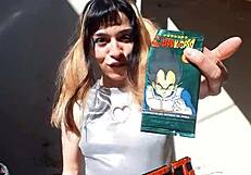 bonneyuwu shows her pretty teen body in cosplay outdoors