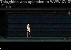 Blonde in group game, part 1 of 3.