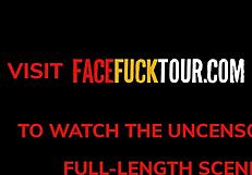 Petite Brunette Teen 18+ Giving Sloppy Blowjob on Huge White Cock POV