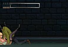 Blonde in group game, part 1 of 3.