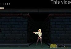 Blonde in group game, part 1 of 3.