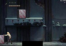 Blonde in group game, part 1 of 3.