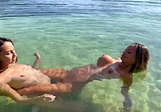 Monika fox and regina moonshine lick each other's tits in public