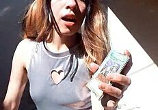 bonneyuwu shows her pretty teen body in cosplay outdoors