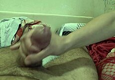 hairy french amateur cuckold wife lets me cum inside her pussy