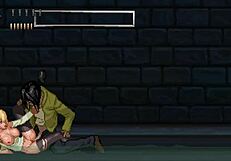 Blonde in group game, part 1 of 3.