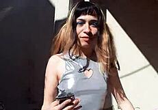 bonneyuwu shows her pretty teen body in cosplay outdoors