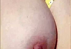 Wifey flashes big tits in car!