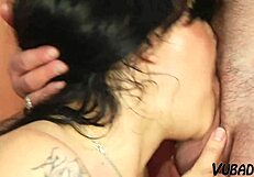 Wow, mature amateur with small tits bangs a worker! 😍